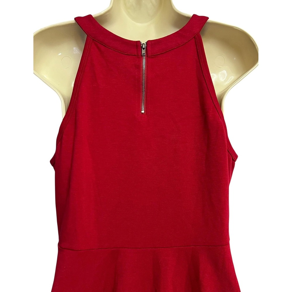 Torrid Top Womens Large 12 Ponte Stud Peplum Sleeveless Flare Cut Out Festival - Picture 7 of 10